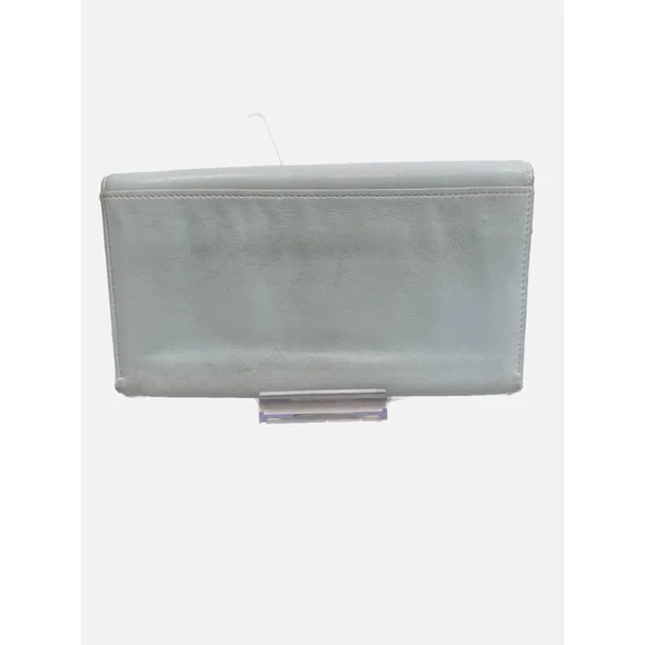 Burberry Baby Blue Leather Wallet with Nova Check Interior - Picture 2 of 9